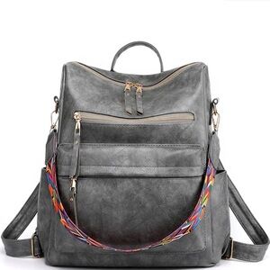 Camden Convertible Backpack Faux Leather with Strap